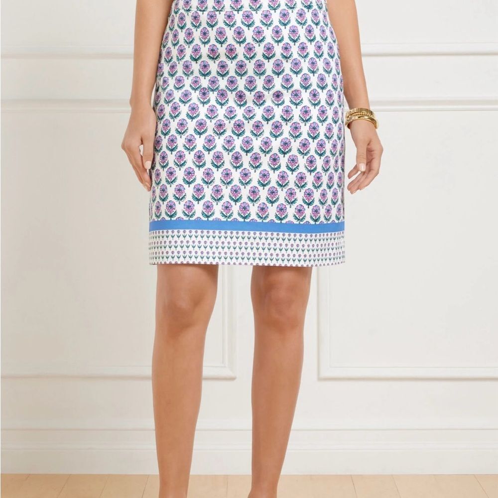 Talbots Size 14 Women’s CANVAS A-LINE SKIRT – WOODBLOCK FLORAL